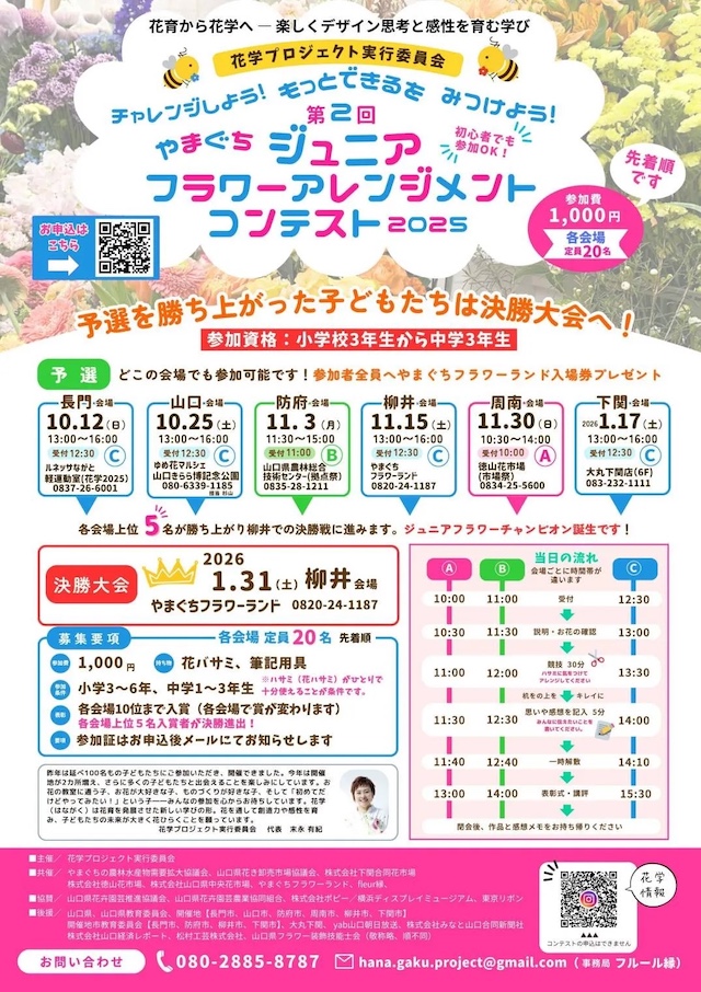 第1回やまぐちジュニアフラワーアレンジメントコンテスト写真２