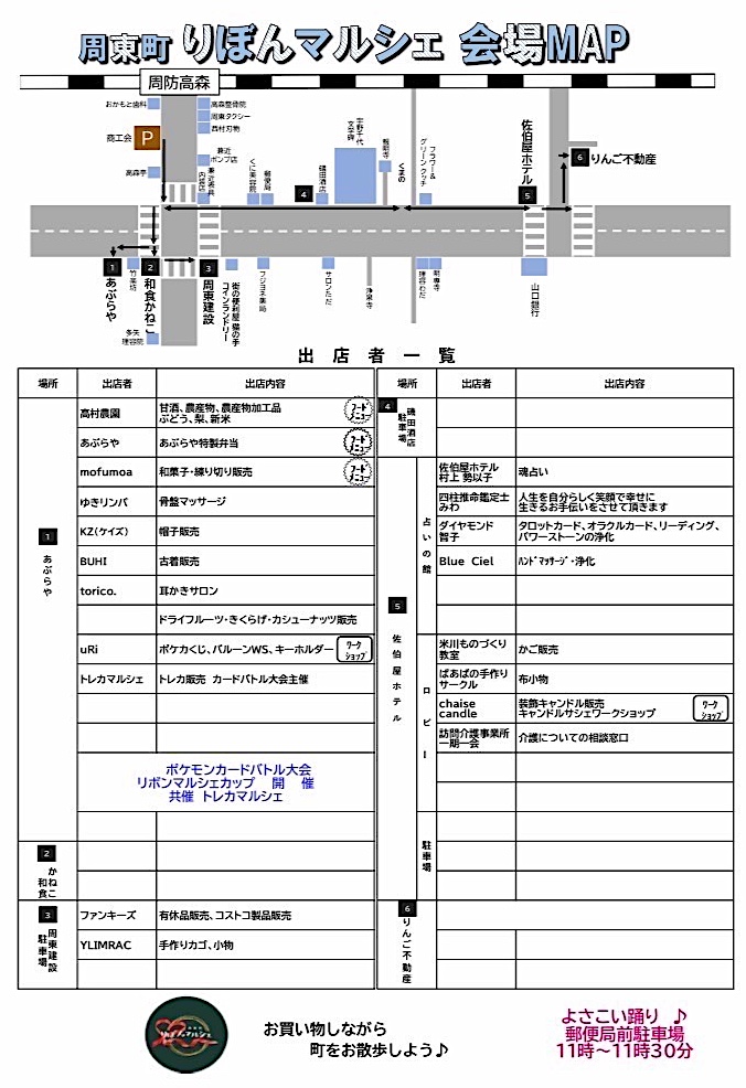 リボンマルシェ地図