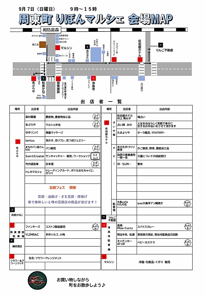 リボンマルシェ地図